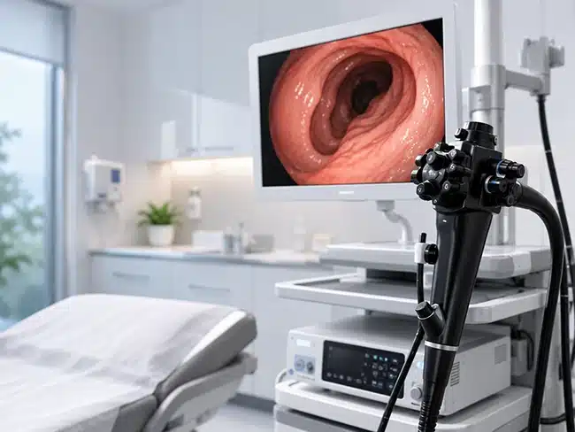 Equipo utilizado para realizar una endoscopia digestiva alta